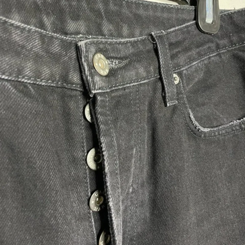 Carmar Black‎ Floral Distressed Mom Jeans 27 - Picture 4 of 5